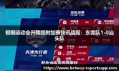 极限运动会升降级附加赛快讯战报：东莞队1-0汕头队